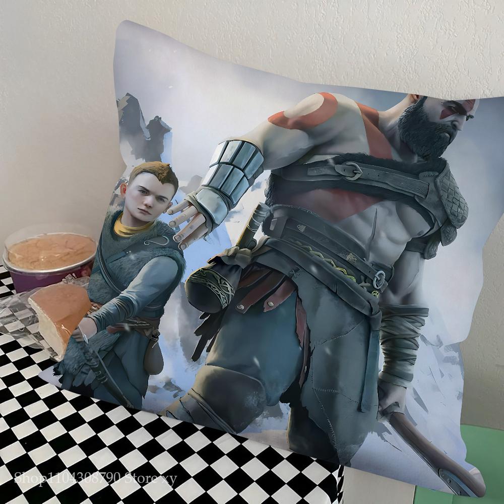 Game G-God Of War Ragnarok Pillow Case Square Pillow Bedroom Sofa Leisure Comfort Cushion Car Living Room Home Decoration