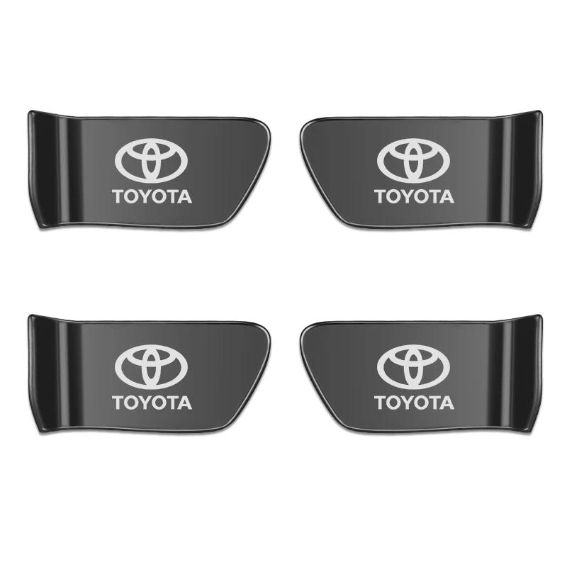 

4pcs For Toyota Crown C-hr Car Interior Door Handle Ornament Case Sticker Shell Metal PRIUS 86 harrier Vellfire Alphard auto