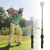 Retractable Golf Swing Trainer with Click Feedback Anti-Slip Rubber Grip Foldable Golf Practi Aid for Indoor Outdoor Training