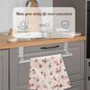 1/2p Towel Rod Steel Metal Wire Over Cabinet Towel Rack Storage Organizer Bathroom Door Hanging Towel Rack Punch-free Rag Hanger