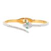 Open Clasp Hinged Bracelet Classic Embed Rhinestones Love Friendship Bracelet for Teen Her Him