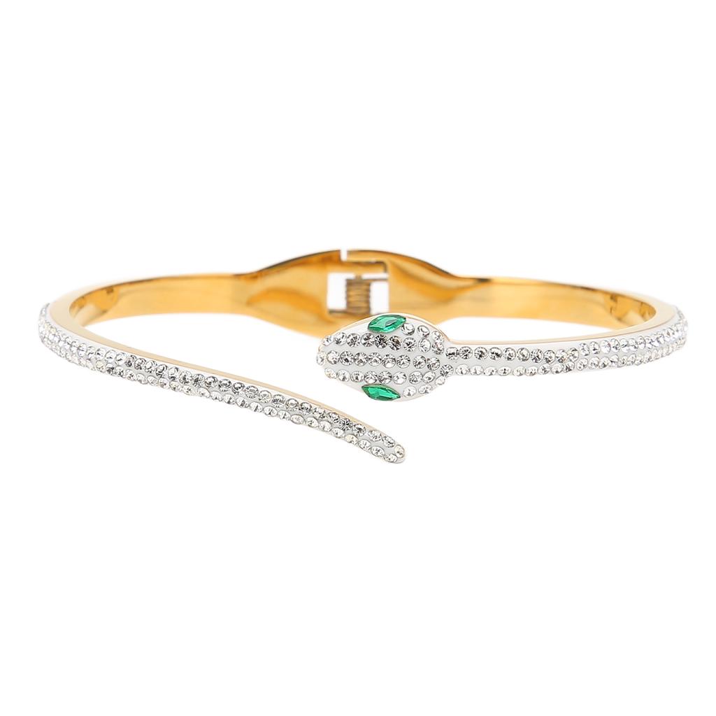 Open Clasp Hinged Bracelet Classic Embed Rhinestones Love Friendship Bracelet for Teen Her Him