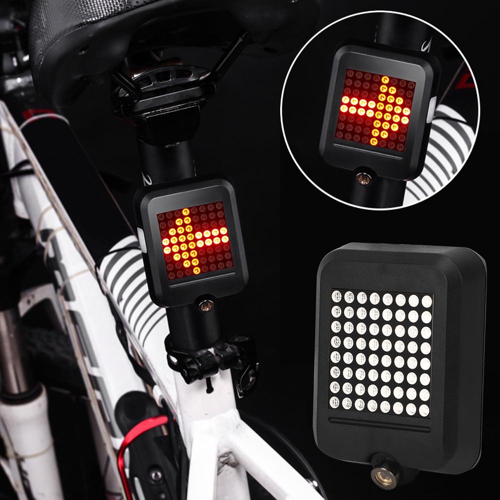 Intelligent USB Charging Bike Warning Tail Light   Turn Signal Lamp Cycling Equipment
