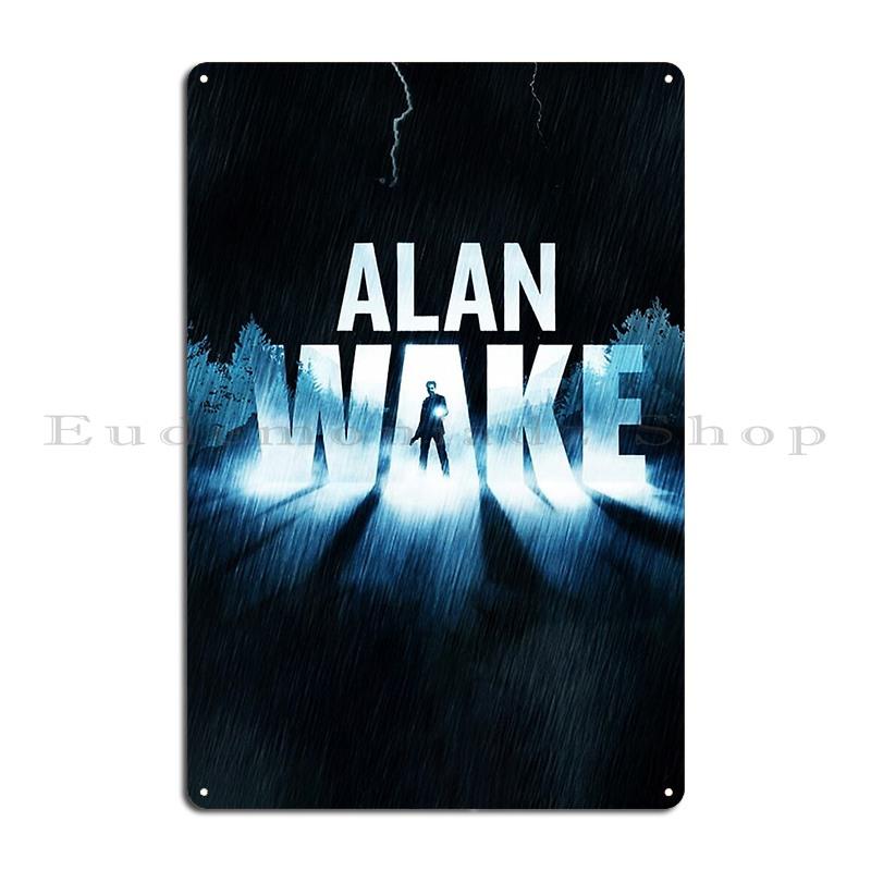 003 Alan Wake 2 90-tals Skräckspel Skriv inte Alan Wake på The Taken Metallplakett Biografplaketter Design Grotta Plåtskylt Poster
