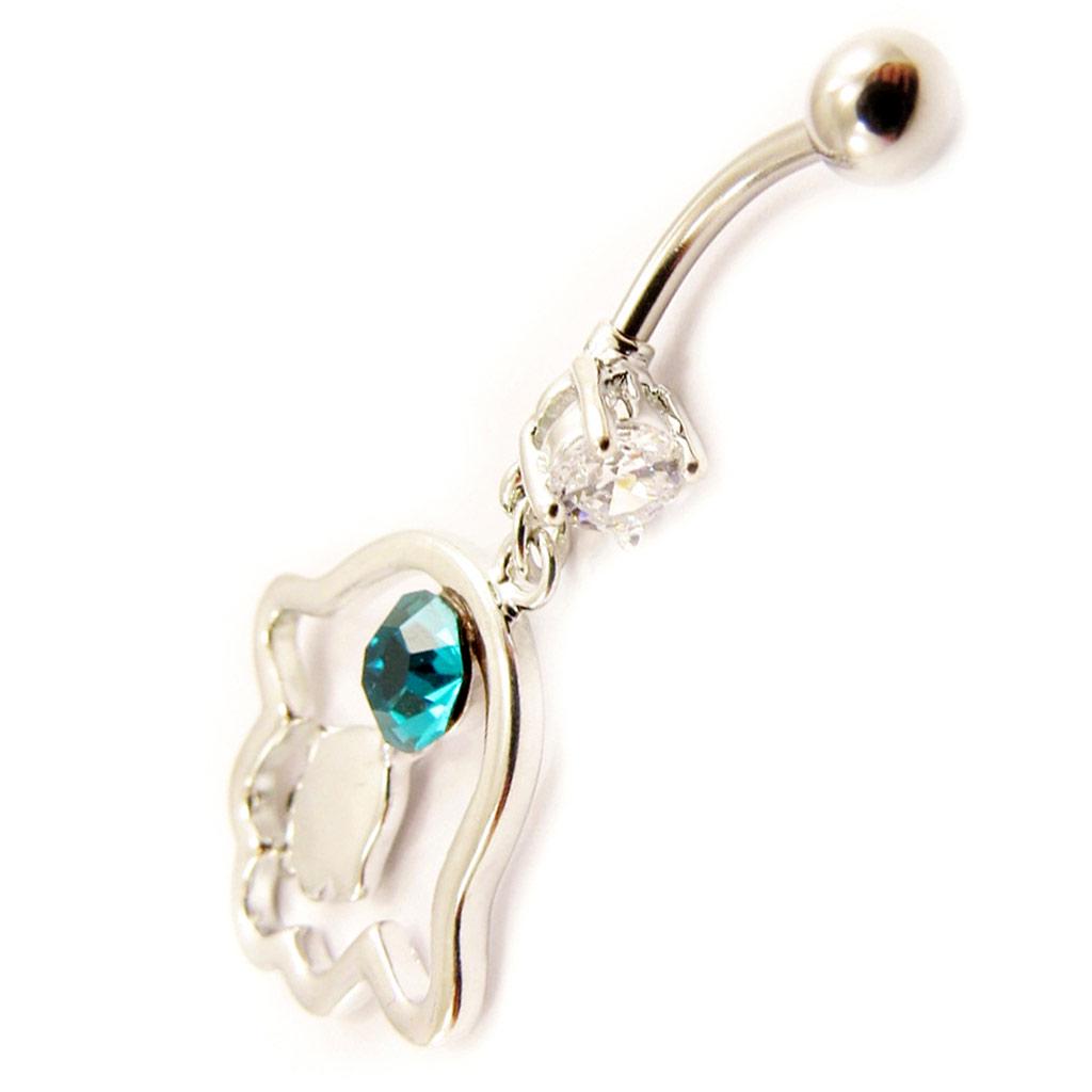Les Trésors De Lily [L4540] - Turquoise 'Fatma' Body Piercing