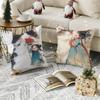 Cute Girl School Decorations 2 Pillow Case Natural Linen Pillow Case Double-Sided Decor Sofa Pillowcase Home Decor