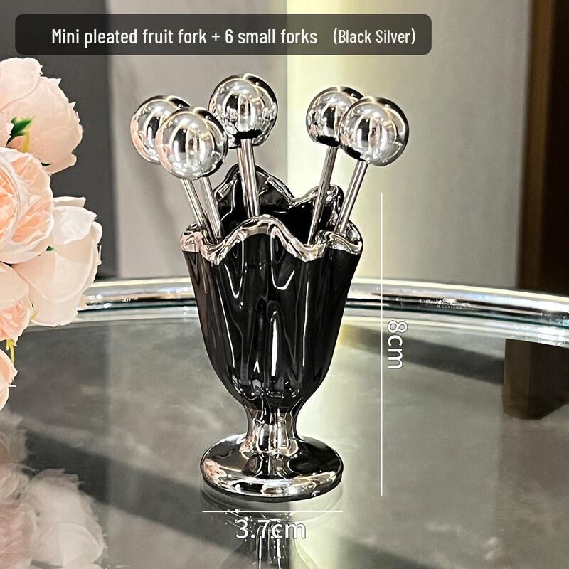 Qiwei Premium Wooden Dessert & Fruit Fork Set