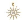 Trendy Sun Pendant Copper Gold-Plated Drip Oil DIY Jewelry: Necklace, Bracelet, Earring Accessories for Women