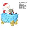 Christmas Santa Bubble Bath Lamp Cute Santa Reading A Book Bathtub Lamp USB Night Light for Bathroom Home Office Desk Decor