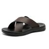 Fashion Slippers for Men Slippers Flat Leather Beach Shoes Ltalian Style Mens Slipper Quality Bathroom Men's Slide Sandals Large Size 47