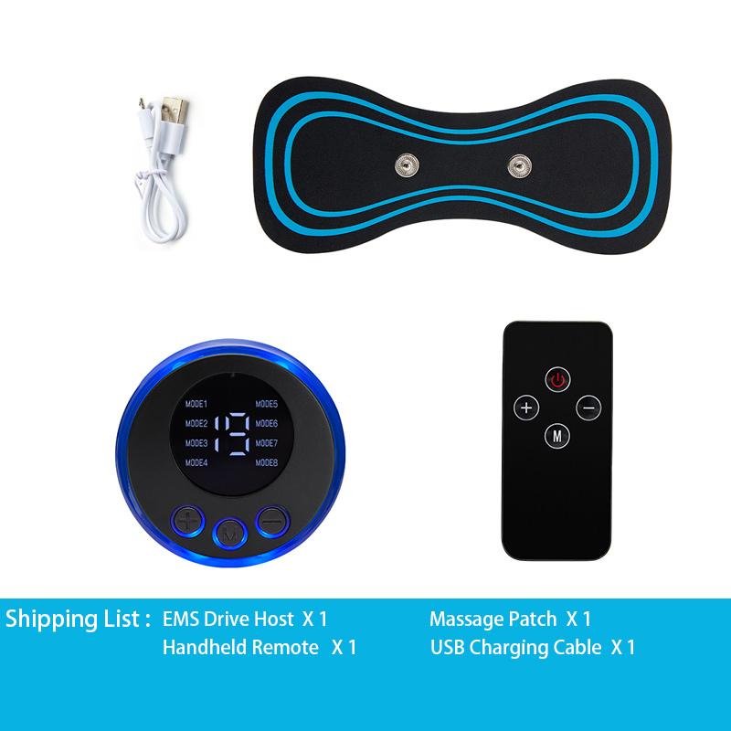 Portable 8 Mode EMS Cervical Vertebra Massage Patch Neck Rechargeable Massager for Muscle Pain Relief Cervical Massage