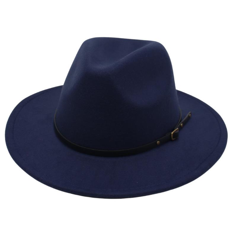 Temperament Bowler Hat Beltespenne England Jazz Hat Menn og Kvinner Utendørs Filt Hat Kinesisk Tweed Hat Mote