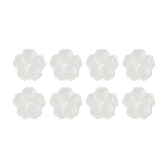 uxcell 8pcs Cherry Blossom Ceramic Incense Holder 4.6x4.6x0.9cm Ceramic Incense Burner Chopstick Rest for Home Decoration Office Aroma Therapy Pure