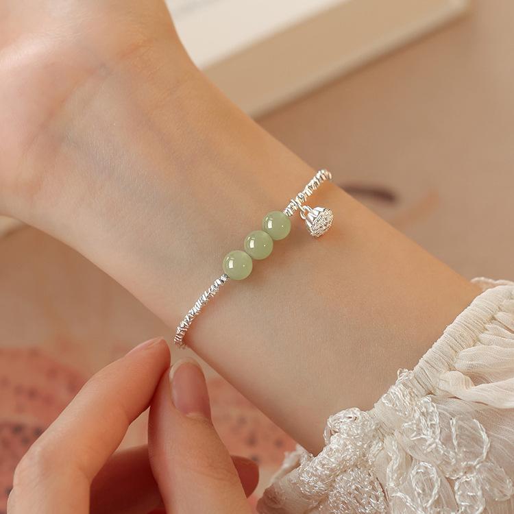 Broken Silver Good Thing Lotus Pod Bracelet Women's High-end Girlfriend Jewelry Light Luxury Niche Design Fashion Exquisite Bracelet Women