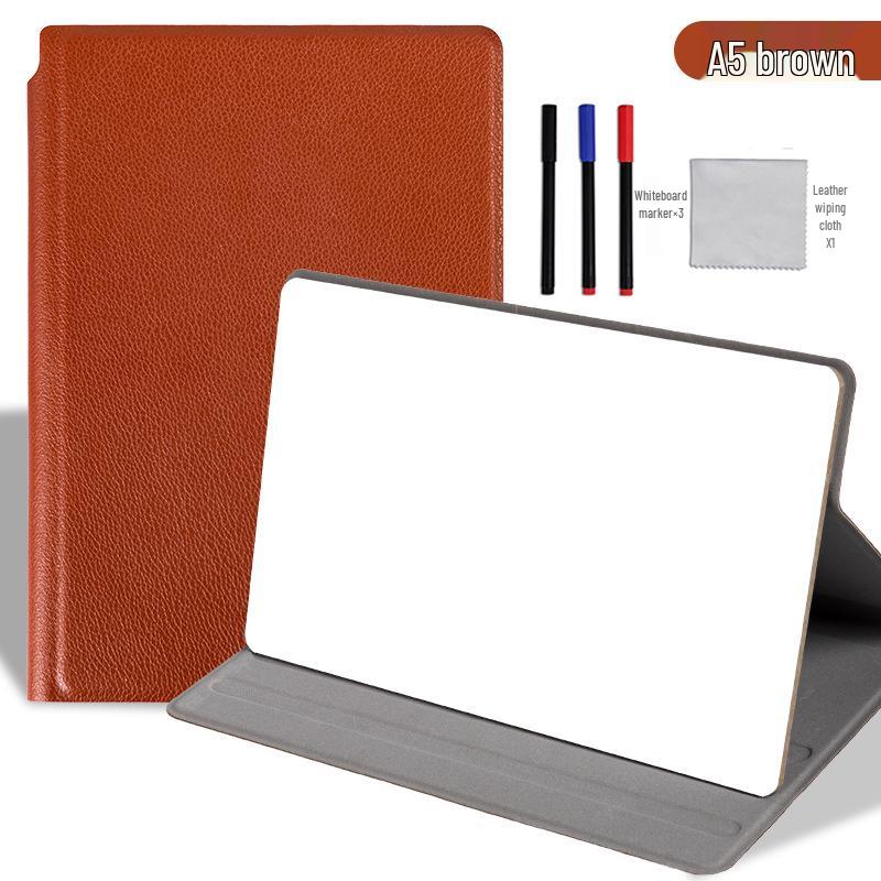 Portable Leather Whiteboard Notebook: Folding Desktop Writing and Drafting Board