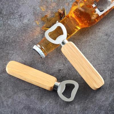 Weinöffner Barkeeper Flaschenöffner Holz Handheld Wein Bier Soda Glas Kappe Flaschenöffner Für Home Kitchen Bar