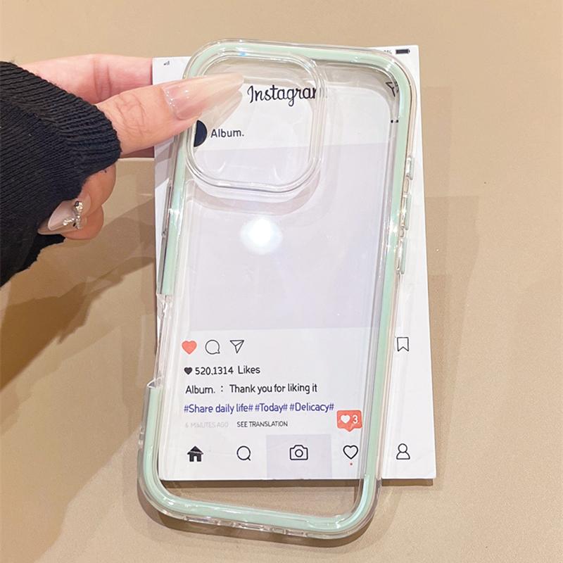 Luxury Transparent Candy Phone Case For iPhone 11 12 13 14 15 16 17 Pro Max Plus Air Clear Shockproof Bumper Back Cases Cover