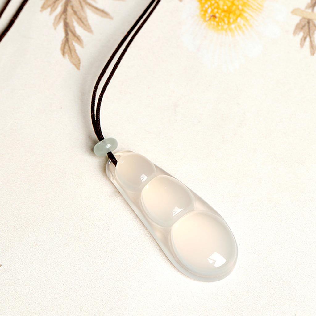 Stunning Natural Chalcedony Pendant Necklace Ethnic Style Clavicle Chain Jewelry Suitable For Women And Gifts