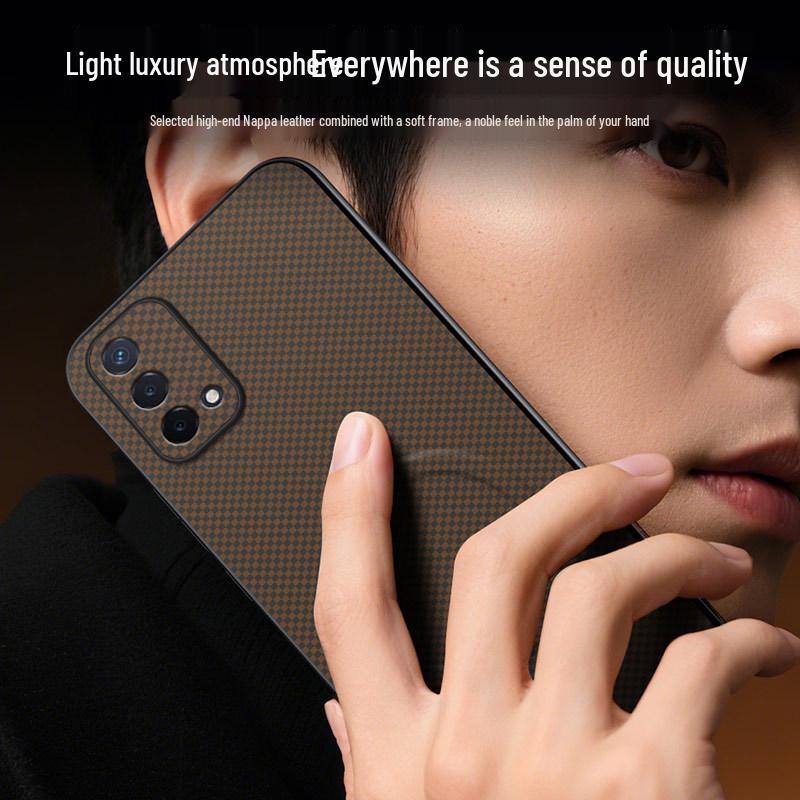 OPPO A74 5G Full Coverage Anti-Drop Phone Case with Magnetic Buckle and Stylish Mark Pattern