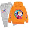 Warmer Trainingsanzug für Kinder, Set mit Kapuzenpullover mit langen Ärmeln und Hose, lässiges Sportoutfit für Jungen und Mädchen