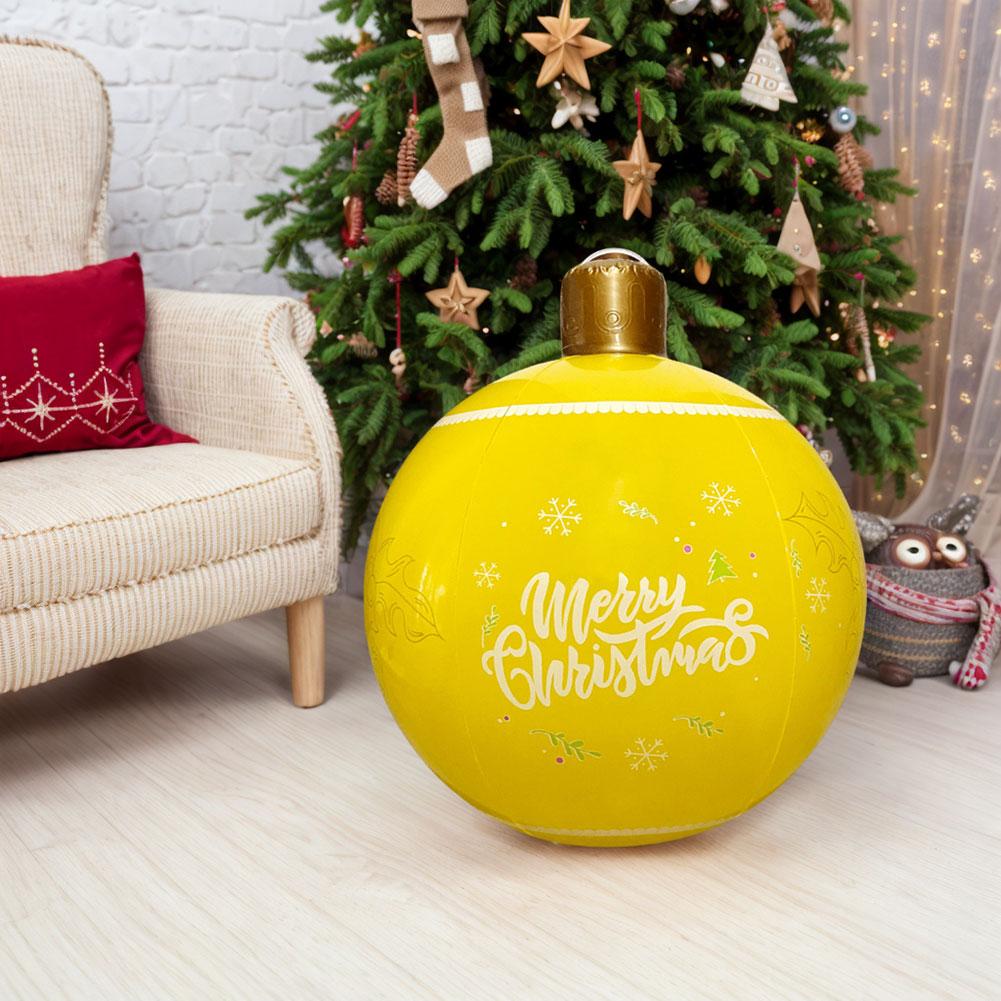 Inflatable Christmas Ball Garden Decoration Ornaments Ball 60CM Xmas New Years Party Atmosphere Ball Yard Lawn Porch Decor