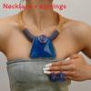 And Resin Plastic Jewelry Set With Large Gemstones And Elegant Water Chain For Fashion Fans