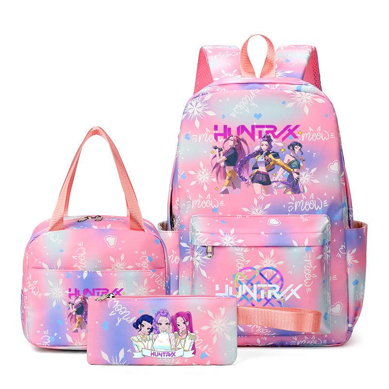 Nuovo Zaino da Studente con Stampa Anime Coreano Kpop Witch Hunter Girl Group, Borsa Tote, Astuccio 3 Pezzi