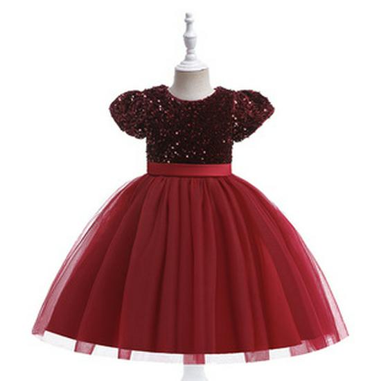 Children's Tulle Flower Girl Princess Gown - Little Girl Performance Dress