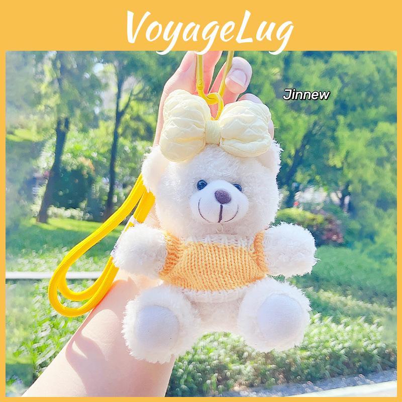 Creative And Charming Bowknot Plush Bear Keychain Decorative Plush Gift Item