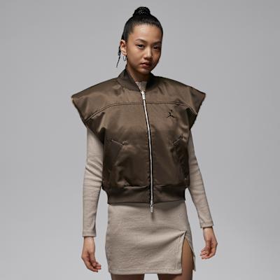 Jordan Jackets Women s Brown Stand Collar Moderate Reversible S