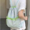Contrast Color Drawstring  Backpacks Korean Style Shoulder Bag Cute Light Soft Nylon Bag  Girls