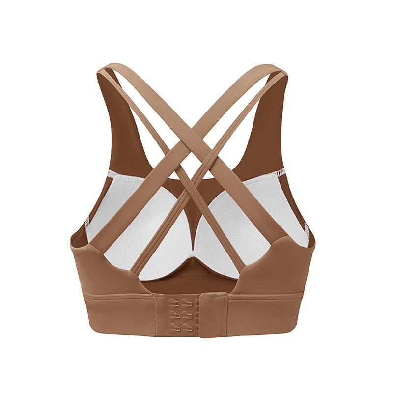 Women S Cross Back Fixed Cup Sports Bra For Yoga Running Fitness