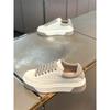 Spring and summer new thick-soled leather breathable board shoes comfortable sneakers bjd