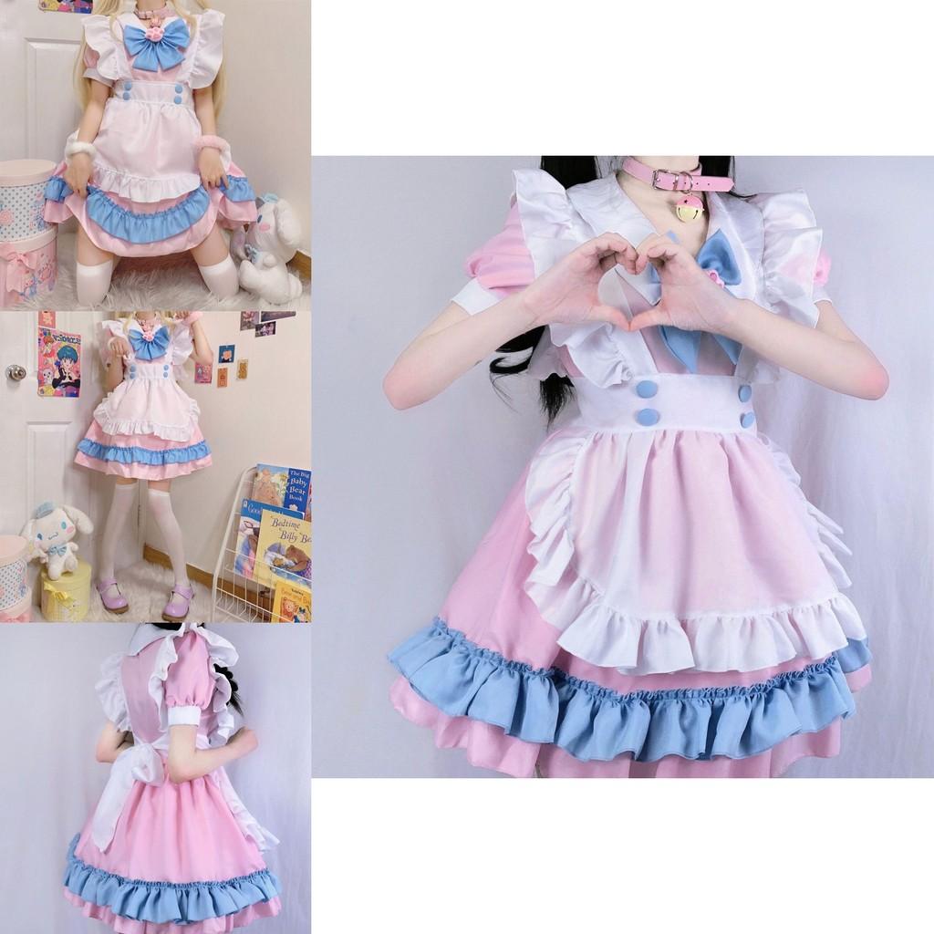 Classic And Sophisticated Lolita Dress Maid Uniform Outfit With Unique Bustle Design