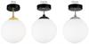Hanging Ceiling Lamp, Sphere, Gold, Chrome, Led