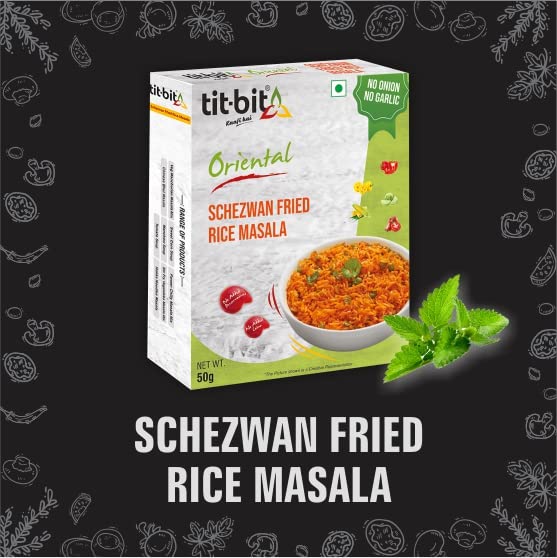 Tit-Bit Oriental - Ohne Zwiebeln, ohne Knoblauch Chinesisches Masala Einfach zu kochen & Ready-to-Eat Lebensmittel - 5er-Pack