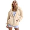 Womens Zip Up Hoodies Oversized Sweatshirts Fall Fashion Outfits Casual Jackets