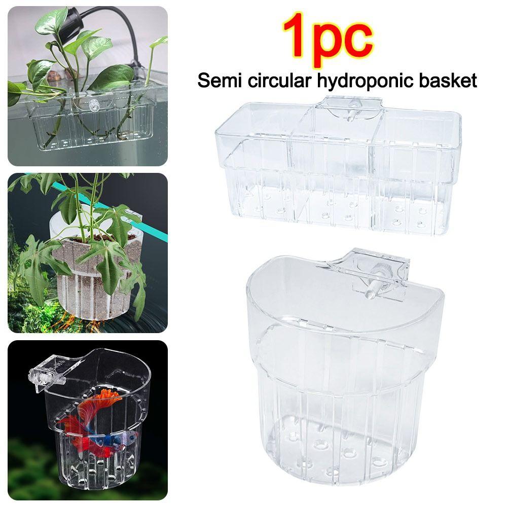 Transparent Hydroponic Planting Cup Fish Tank Plant Cup  for Fish Tank Landscape Decoration