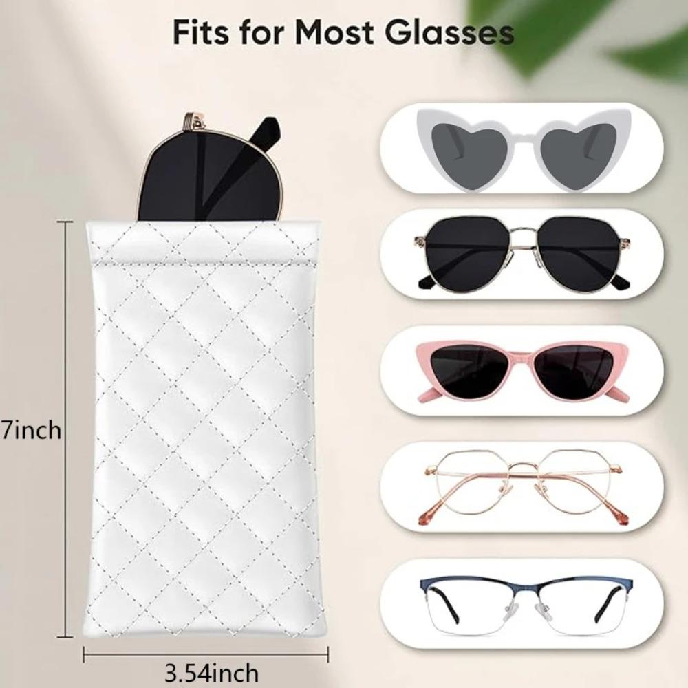 High-end down cotton leather eyewear case, pu spring clip automatic closing portable eyewear and sunglasses storage bag