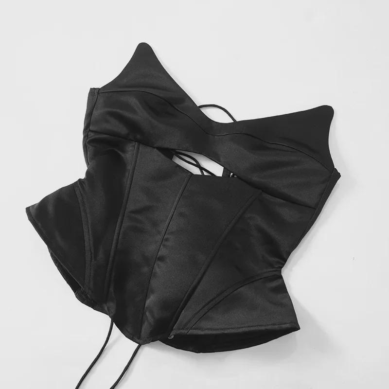 Sawadika Deep V Backless Hollow Tube Top - Sexy, Slim Fit