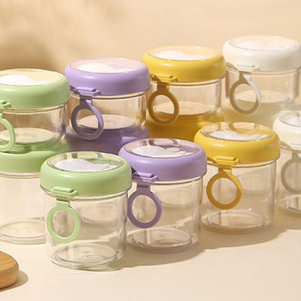 With Lids and Spoons Overnight Oats Jars Large Capacity Portable Breakfast Cup Yogurt Containers Double Seal Kitchen Accessories