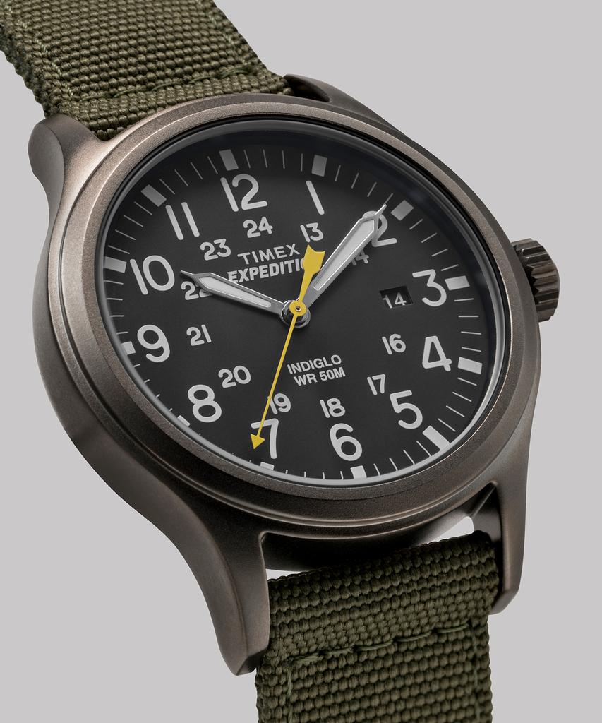 Taimaegseu Expedition Scout Khaki Armband Indiglo Hintergrundbeleuchtung Uhr 40mm