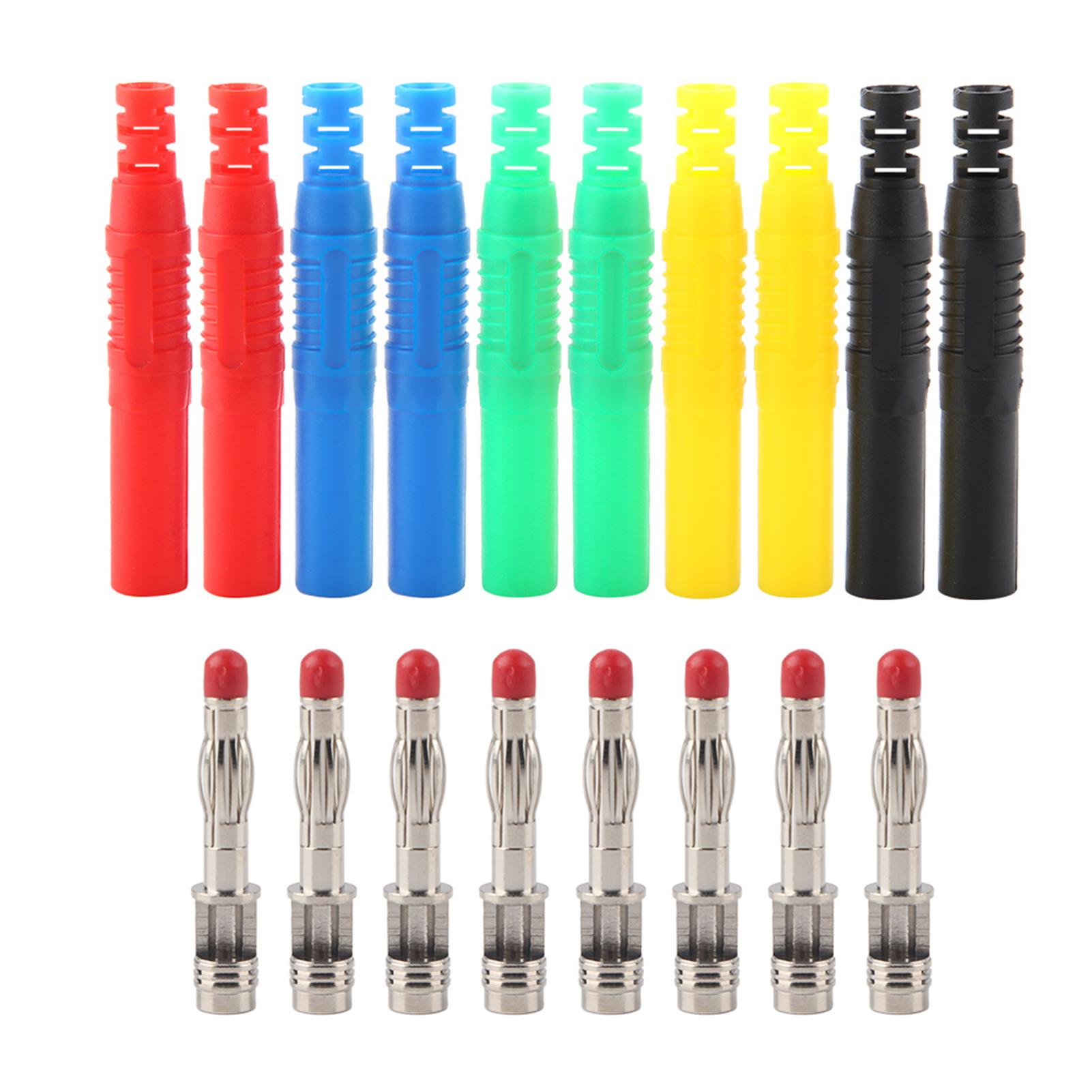 

P3013 10pcs 4mm Nickle Plated Copper Banana Plug DIY Solder Assembly Connector