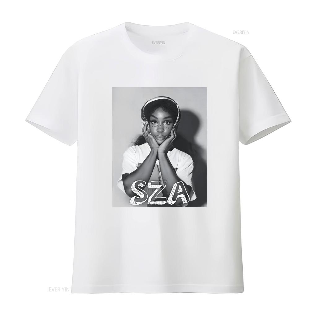 SZA Vintage T Shirt Music RnB Singer Rapper New Bootleg 90s Black Hip Hop PhotoshooT For Fan Vintage Washed Designer Clothes