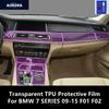 Voor BMW 7 SERIE 09-15 F01 F02 Auto Interieur Middenconsole Transparante TPU Beschermfolie Krasbestendig Reparatie Folie