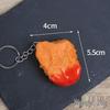 Creative Food Model Keychain: Ketchup, Chicken Nuggets, French Fries Pendant for Student Backpacks