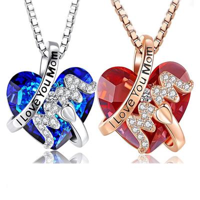 Mother's Day Love Necklace I Love You Mom Birthday Holiday Gift Jewelry Accessories