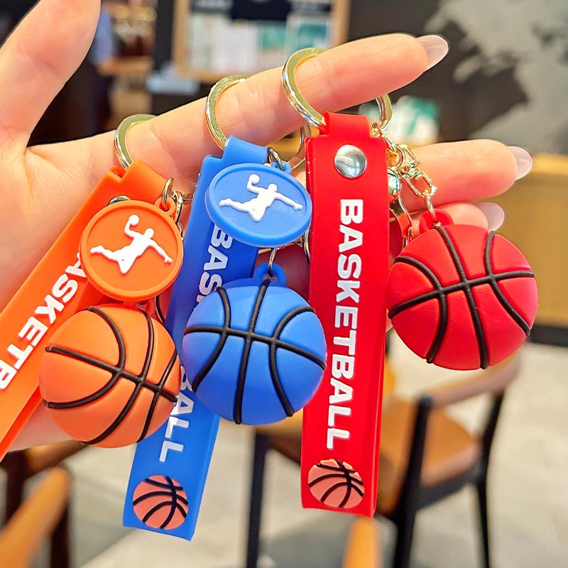 NBA Basketball Keychain Souvenir: Cross-Border Simulation Pendant for Backpack or Small Gift