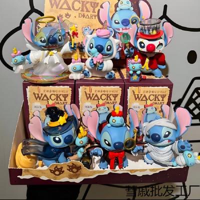 Latest Stitch Weird Diary Series Anime Figures Creative Cute Doll Statue Model   Plaything Kids Birthday Gifts
