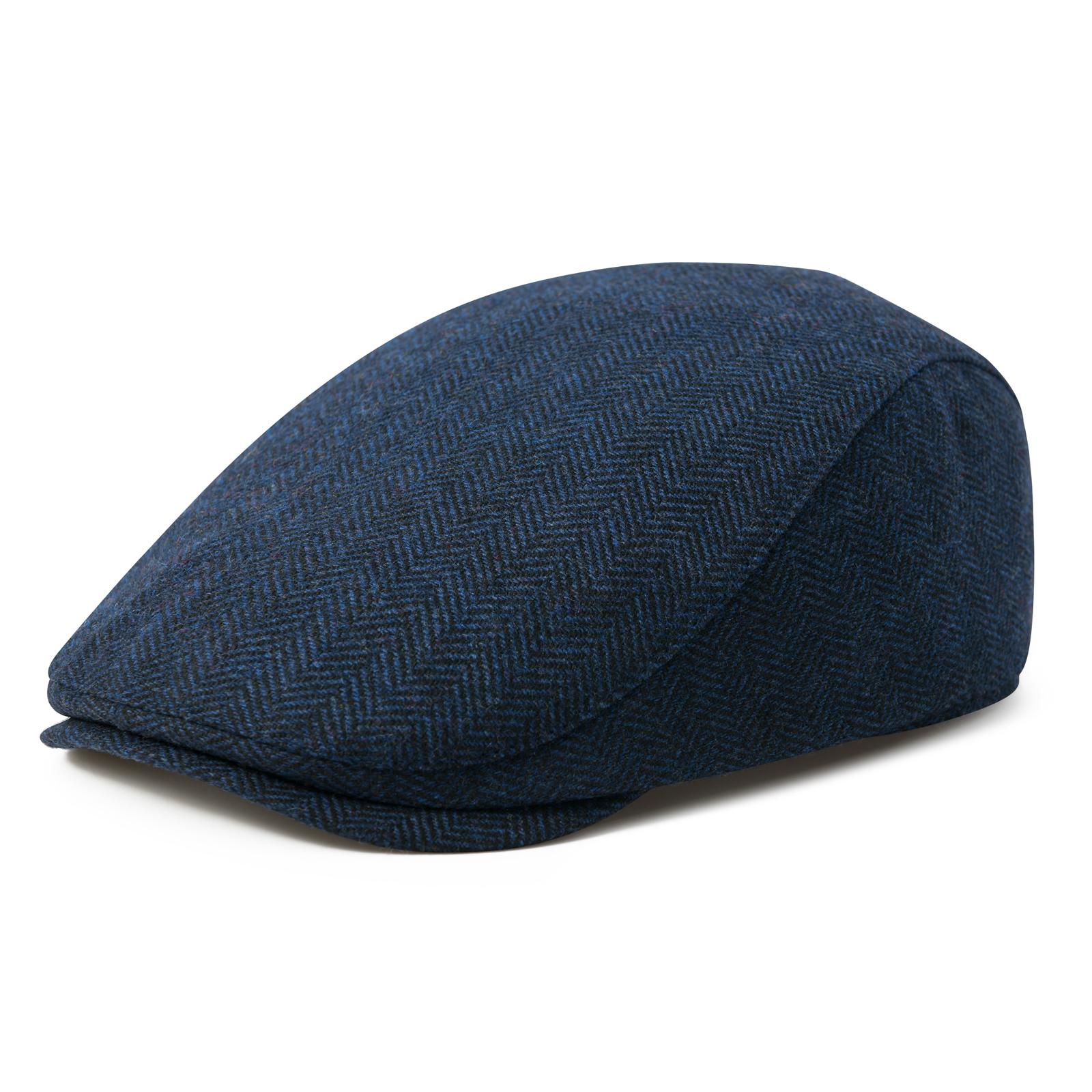FEINION Men s Herringbone Flat Ivy Newsboy Hat Wool Blend Gatsby Cabbie Cap Winter Outdoor Hunting Cap 57-59cm